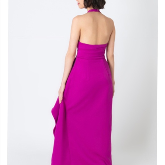 Halston heritage sleeveless magenta gown fully lined. New with tags! - Picture 2 of 3